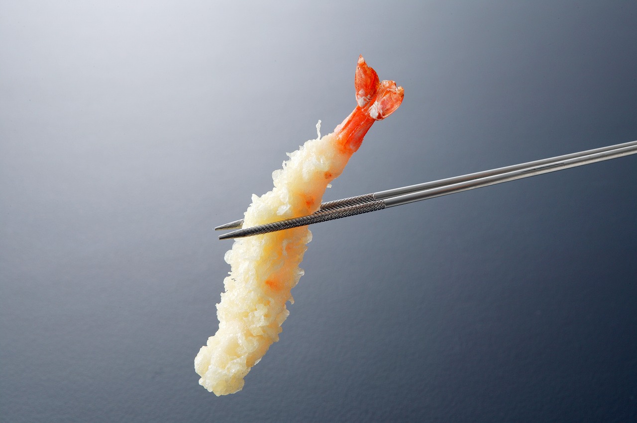 Shrimp tempura prepared with a batter with TREHA.