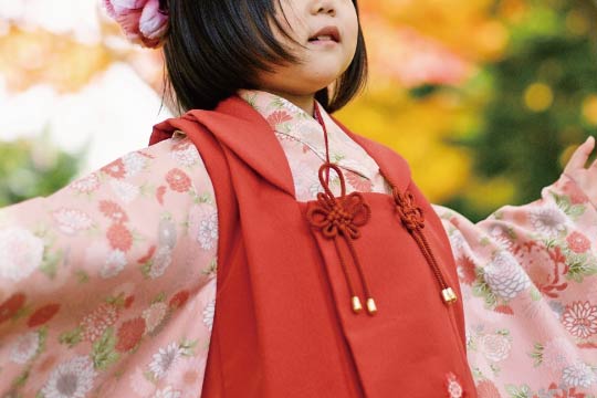 Hifu, an adorable kimono vest for a 3-years-old girl.