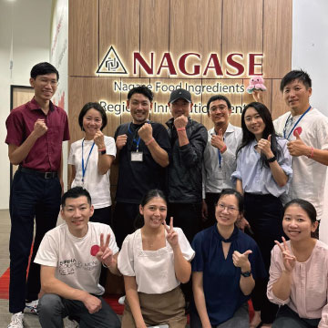 Japan Team and supportive local staff at Nagase Food Ingredients Regional Innovation Center, Singapore.（October 2024）