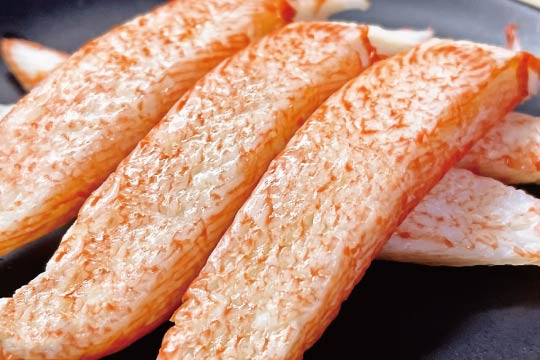 Japanese manufacturers of today make crab sticks as realistic as the fish paste can be.